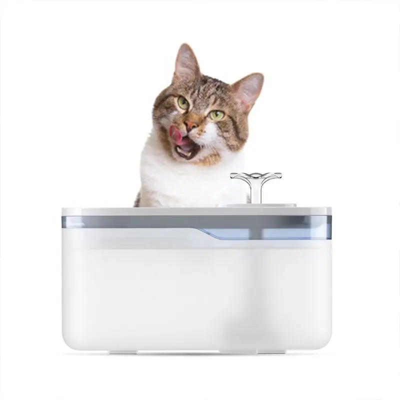 Fontaine à eau automatique pour chat à eau courante OEM ODM 2,8L Système de circulation autonettoyant Fontaine à eau pour animaux de compagnie avec filtre