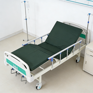 <span class=keywords><strong>Cama</strong></span> <span class=keywords><strong>de</strong></span> Hospital Médica con 2 Manivelas y Construcción <span class=keywords><strong>de</strong></span> Acero para Pacientes a <span class=keywords><strong>Precios</strong></span> Competitivos - Product Image 3
