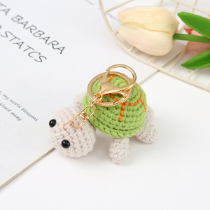 Amigurumi <b>Toy</b> Mini Stuffed Animal Little Turtle Crochet Keychain Handmade Marine Animal Sea Turtle Crochet Knitted Keychain Doll - Product Image 4