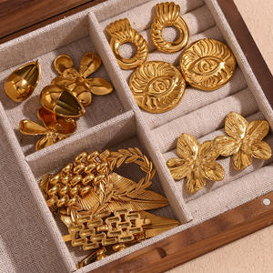 Waterproof New Fashion Stainless Steel Pineapple Striped Gold Plated Drop Earrings Trendy Geometric <strong>Women</strong> <strong>Unusual</strong> Jewelry - Product Image 6