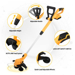 Tondeuse à gazon sans fil Vertak Factory 2000 mAh, outil <span class=keywords><strong>de</strong></span> <span class=keywords><strong>coupe</strong></span> d'herbe rechargeable 20 V, largeur <span class=keywords><strong>de</strong></span> <span class=keywords><strong>coupe</strong></span> 250 mm, tondeuse à gazon - Product Image 2