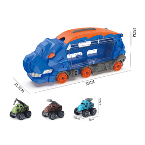 Le jouet de voitures de <span class=keywords><strong>garage</strong></span> Ultimates pour enfants se transforme en camion de dinosaure Jouets pour enfants avec 3 petites voitures Voiture de course et camion de transport - Product Image 2