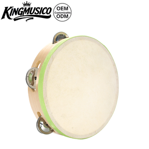กลองไม้ขนาดเล็กขายส่ง พร้อมหนังแกะสำหรับงานแต่งงาน เครื่องดนตรีเคาะจังหวะ กลองมือสำหรับเด็ก - Product Image 4