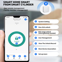 TUYA Serrure de porte intelligente contrôlée par application Bouton à bille sans clé pour chambre d'hôtel Intérieur Smart Konb