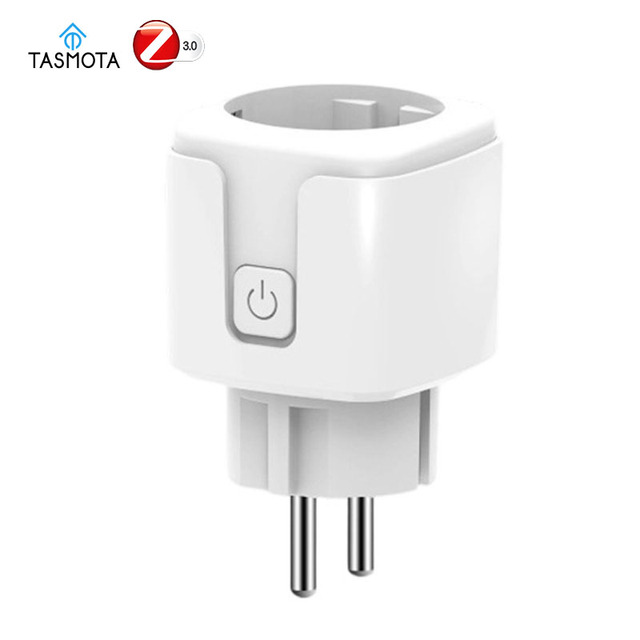 Lerlink Standard Zigbee3.0 16A Tasmota WiFi Wireless Socket Compatible Zigbee2mqtt ZHA Home Assistant Smart Plug Plastic EU