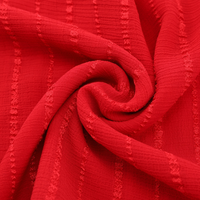 Tissu nano crêpe en mousseline jacquard à fleurs, taille croisée 75D, printemps, été, tissu de fond de robe pour dames, impression