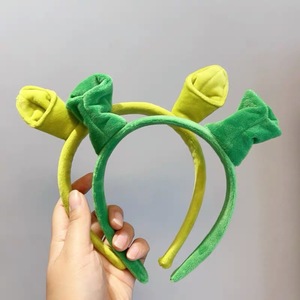 Suministros para fiestas Green <span class=keywords><strong>Shrek</strong></span> Hairpin Ears Diadema Head Circle Halloween Kids Adult <span class=keywords><strong>Show</strong></span> Hair Hoop Hairbands - Product Image 4