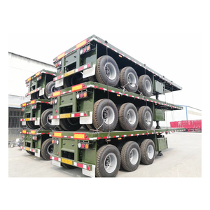 Semirremolque <span class=keywords><strong>de</strong></span> Plataforma Plana <span class=keywords><strong>de</strong></span> 3 y 4 Ejes, 40T 60T, Semirremolque <span class=keywords><strong>Portacontenedores</strong></span> <span class=keywords><strong>de</strong></span> 28 Toneladas, Remolque <span class=keywords><strong>de</strong></span> Camión Usado para África - Product Image 5