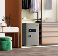 Vente chaude tout en acier bijoux coffre-fort coffre-fort empreinte digitale serrure clé boîte de rangement pour antivol maison coffres-forts