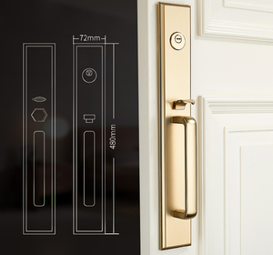 Eader nhà máy trực tiếp OME biệt thự khóa cửa khách sạn phòng hội nghị Hợp kim kẽm sang trọng đôi khóa cửa - Product Image 5