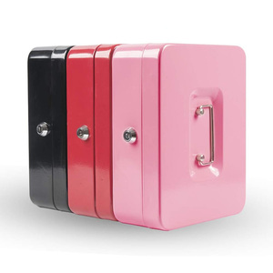 Caja de Dinero Metálica Grande, Moderna y Portátil, con Cerradura y Bandeja Extraíble para Almacenamiento Seguro de Efectivo para Negocios, Hogar y Oficina, Venta al Por Mayor - Product Image 4