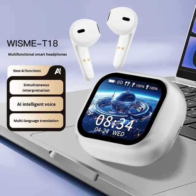 New Cross-Border Display Touch Screen GPS Positioning Multi-Function for Headset Short Noise Cancellation Earphones