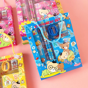 Fournitures scolaires pour enfants de <span class=keywords><strong>maternelle</strong></span>, boîte cadeau de dessin animé, matériau plastique + papier, ensemble de papeterie promotionnel pour usage professionnel et scolaire - Product Image 6