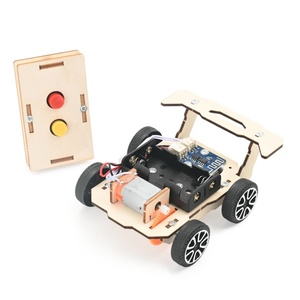 Kit de jouets à assembler soi-même OKYN-Y2435, kit de modèle de voiture RC en bois, jouet de voiture télécommandée, jouets d'ingénierie pour enfants, kits de construction de voitures - Product Image 3