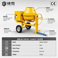 Bétonnière portable JINLIN, petite machine à béton |   Ciment mélangeur certifié sécurité pour projets de cour d'enceinte
