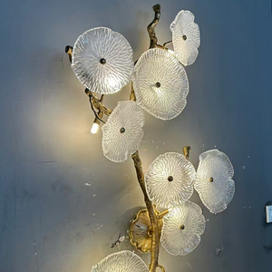 יוקרה מנורת קיר מודרנית מקורה קישוט זכוכית הוביל חדש עם sconce נחושת עבור חדרי אירוח המלון וחדר שינה - Product Image 5