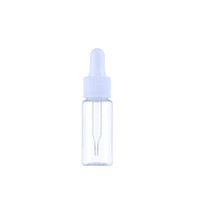 Flacon compte-gouttes en plastique transparent de 5 ml, 10 ml, 30 ml, 60 ml, 80 ml avec bouchon compte-gouttes pour huile essentielle et emballage cosmétique
