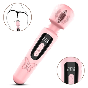 Bướm LCD hiển thị AV Rod Vibrator với 30 tần số rung động mạnh đôi thay thế đầu sạc Rod g-spot massage Rod - Product Image 2