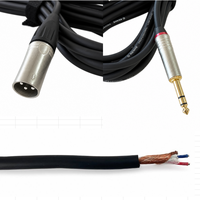 Câble de microphone XLR mâle-femelle OEM RH-X069 avec blindage spiralé, gaine en PVC, conducteur en cuivre sans oxygène