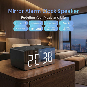 Altoparlante Bluetooth BT508 con Ricarica USB, Radio, Orologio Musicale con Allarme, <span class=keywords><strong>Stereo</strong></span> LED da Scrivania in Plastica con Cambio Colore - Product Image 3