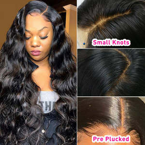 Оптовая продажа, 12A, необработанные вьетнамские человеческие волосы, бесклеевые волнистые парики на фронтальной сетке, человеческие волосы, фронтальные парики для черных женщин - Product Image 5