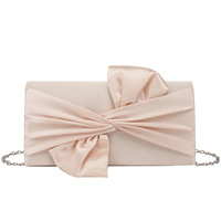 Sacs de soirée élégants pour femmes, style français, nœud papillon en soie, pochettes de fête tendance, vente en gros pour femmes