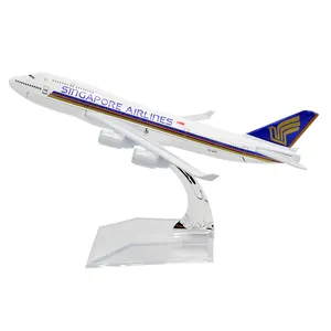 1:400 16Cm Singapore Airlines Boeing B747-400 Mô Hình Máy Bay Chở Khách Bằng Kim Loại Chế Độ Máy Bay Dân Dụng Die Cast Mô Hình Máy Bay Tùy Chỉnh