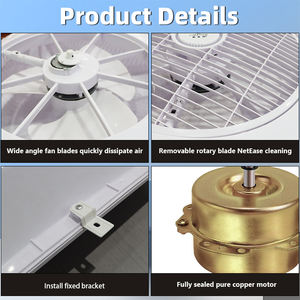 Ventilateur de plafond LED à flux axial AC de 14 pouces, ventilateur d'évacuation industriel électrique, ventilateur de ventilation - Product Image 5