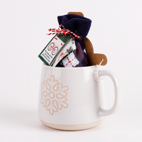 BespritGift Ensemble cadeau personnalisé de vacances en céramique tasse et chaussette Ensemble cadeau personnalisé Regali Di Natale de Noël pour les meilleurs cadeaux du Nouvel An