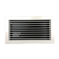 Grille de ventilation manuelle en aluminium blanc à déviation unique, moderne, industrielle, réglable pour fenêtre de maison, climatiseur central