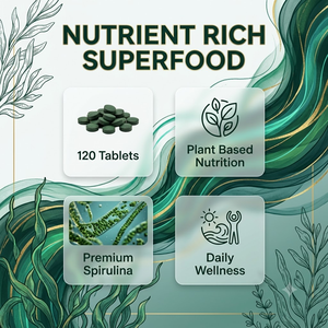 Comprimés de spiruline OEM, superaliment vert, extrait de plante, complément alimentaire, 120 comprimés pour hommes et femmes adultes - Product Image 3