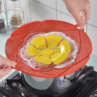 Couvre-plat anti-débordement, protection anti-débordement et anti-ébullition, couvercle de casserole en silicone multifonction, couvercles de casserole anti-éclaboussures en silicone