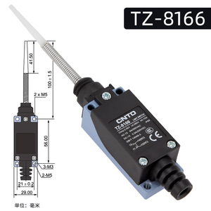 สวิตช์ไมโครอุตสาหกรรม CNTD Changde TZ-8166 พร้อมสวิตช์จำกัดการใช้งานไฟฟ้า รองรับกระแสสูงสุด 10A แกนสปริงกันน้ำแบบปัจจุบัน - Product Image 4