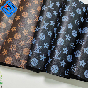 Wholesale Custom Western Block Print Waterproof Quick-Dry Soft Designer PVC PU <strong>Leather</strong> Fabric <strong>Sheets</strong> for Bag Table Furniture - Product Image 3