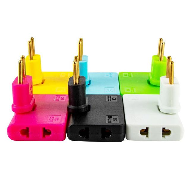 180 Degree Rotation 3-in-1 Adjustable 10A EU Plug with Socket Industrial Device Hub 3 Outlets Plastic