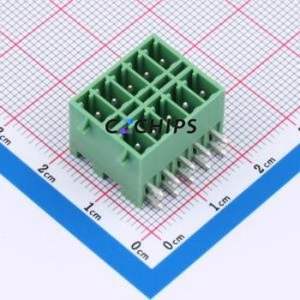 DB2ERHBG-3.5-2*5P-GN Plug-in Terminal Block Bent Lead Through Hole,P=3.5mm Board-to-Board / Socket Closed Snap Fixing 2x5P 3.5mm - Product Image 1