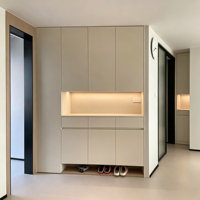 Meuble de rangement pour chaussures sur mesure, armoire à deux portes, gain de place, meuble d'entrée de luxe, meuble de rangement en bois pour la maison