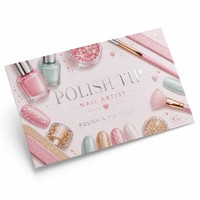 Cartes de visite personnalisées imprimées en couleur, thème créatif, dorure à chaud, pour salon de manucure, maquilleur, en papier de qualité supérieure