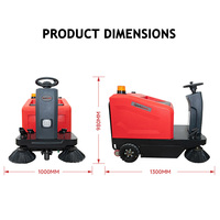 Balayeuse industrielle autoportée personnalisable avec brosse à moteur performante et économique