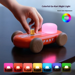 Creative RGB <strong>Night</strong> Light Handmade <strong>Log</strong> Cross Border LED Luminous Desktop Ornaments Modern Touch Control Gift for Children Bedroom - Product Image 2