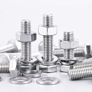 Juego de Tornillos y Tuercas de Acero Inoxidable 304 al por Mayor, <span class=keywords><strong>Perno</strong></span> Hexagonal Externo, Boulons M3-M20, para Equipos Mecánicos - Product Image 1