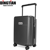 Valise trolley en aluminium 20 pouces, bagage à main avec sac anti-poussière, valise de voyage légère pour hommes et femmes, directement de l'usine