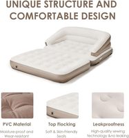 Matelas Gonflable Moderne Pliable Portable pour Camping Extérieur, Canapé-Lit Extractible 2 Personnes