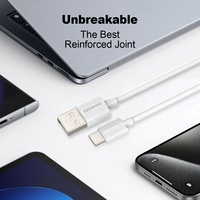 Cable de Carga Rápida ESEEKGO G-02AW de 3.3 Pies, USB a Tipo-C 3A, para Computadoras y Dispositivos Móviles, Cable de Datos de 1M