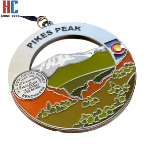 20 Years Factory Custom Pikes Peak Medal Marathon Award Medal