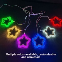 Luminaire suspendu LED en forme d'étoile à cinq branches et de lune, étanche IP65 et anti-explosion, résistant à la pluie, 12V, en acrylique
