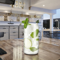 Ensemble de gobelets en verre transparent de 16oz avec couvercles en bambou et pailles pour usage domestique-pour bière, cocktail, thé, café glacé