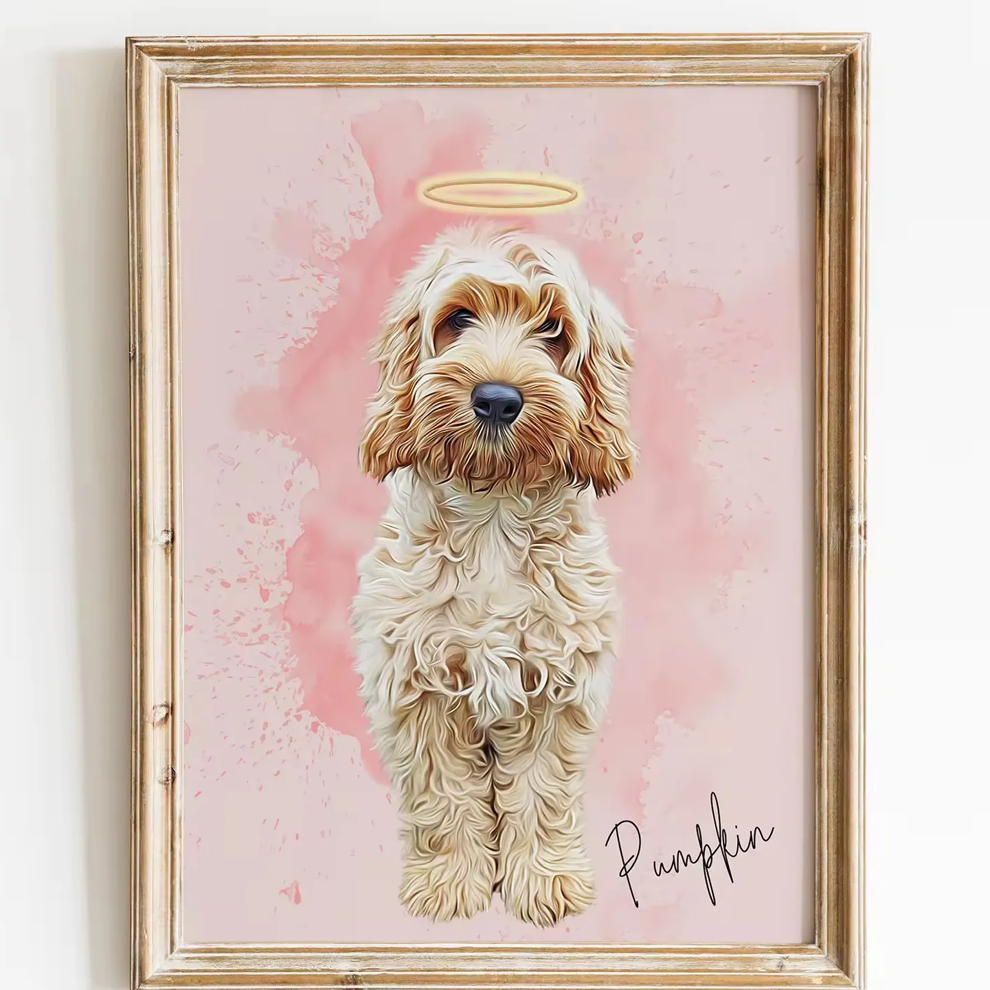 Ornamento digital personalizado para presente de Natal, retrato de animais de estimação desenhado à mão para gato e cachorro