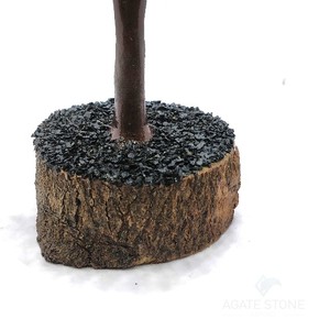 <b>Shungite</b> Gemstone Tree Carved <b>Crystal</b> and Agate for Meditation New Age Home Decoration and Gifts - Product Image 5