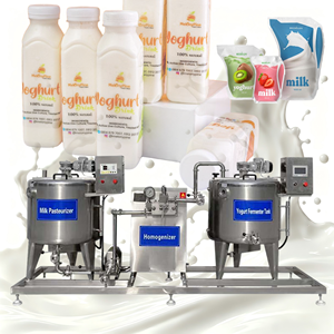Chaîne de production de yaourt grec pasteurisé en lot, machine de fabrication de yaourt aromatisé, capacité 1 tonne par jour - Product Image 1